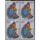 India 2010 Astrologicalsigns Aquarious Mnh Block Of 4 Stamp