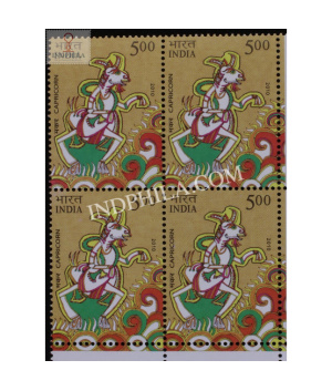 India 2010 Astrologicalsigns Capricon Mnh Block Of 4 Stamp