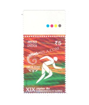 India 2010 Xix Commonwealth Games Athletics Mnh Single Traffic Light Stamp