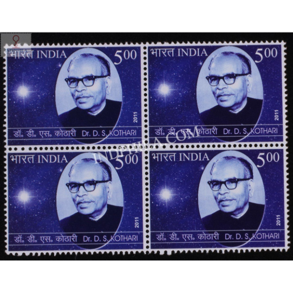 India 2011 Dr D S Kothari Mnh Block Of 4 Stamp
