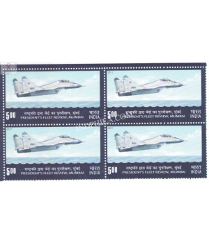 India 2011 The Presidents Fleet Mumbai Naval Air Craft Mnh Block Of 4 Stamp