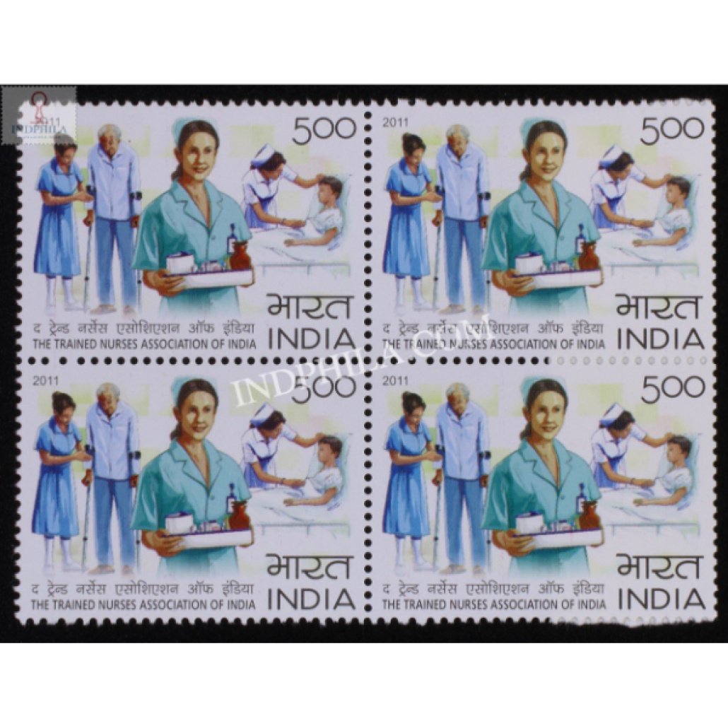 India 2011 The Trained Nurses Association Of India Mnh Block Of 4 Stamp ...