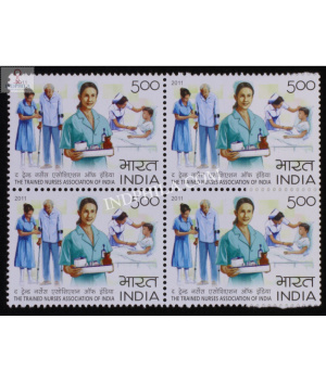 India 2011 The Trained Nurses Association Of India Mnh Block Of 4 Stamp
