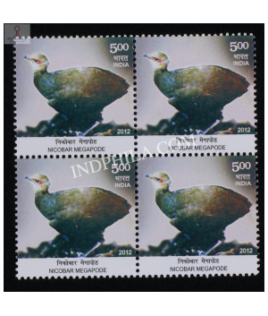India 2012 Endemic Species Of Biodiversity Hotspots Nicobar Megapode Mnh Block Of 4 Stamp