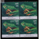 India 2012 Endemic Species Of Biodiversity Hotspots Venated Gliding Frog Mnh Block Of 4 Stamp