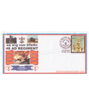 India 2012 Golden Jubilee Of 48 Air Defence Regimen Army Postal Cover