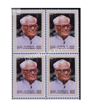 India 2012 R Venkataraman Mnh Block Of 4 Stamp