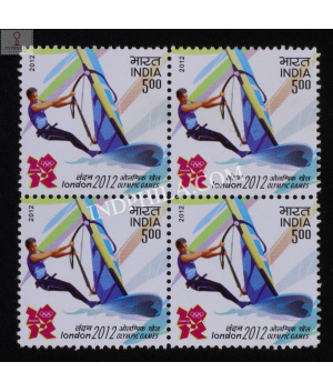 India 2012 Xxx Olympics Games Sailing Mnh Block Of 4 Stamp