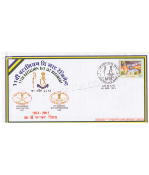 India 2013 11th Battalion The Jat Regiment Army Postal Cover