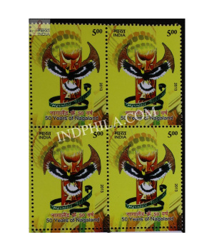 India 2013 50 Years Of Nagaland Mnh Block Of 4 Stamp