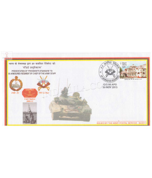 India 2013 89 Armoured Regiment Army Postal Cover