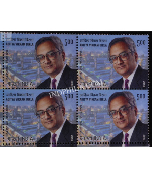 India 2013 Aditya Vikram Birla Mnh Block Of 4 Stamp