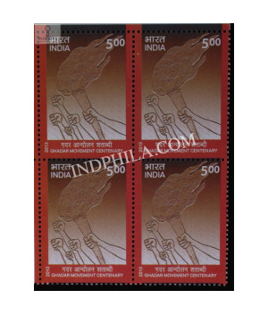 India 2013 Centenary Of Ghadar Party Mnh Block Of 4 Stamp
