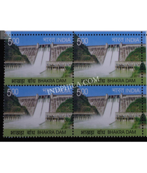 India 2013 Golden Jubilee Of Bhakradam Mnh Block Of 4 Stamp