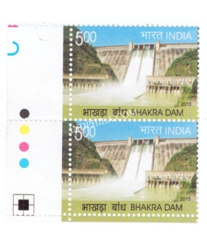 India 2013 Golden Jubilee Of Bhakradam Mnh Strip Of 2 Traffic Light Stamp