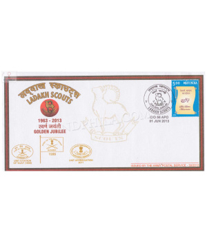 India 2013 Golden Jubilee Of Ladakh Scouts Army Postal Cover