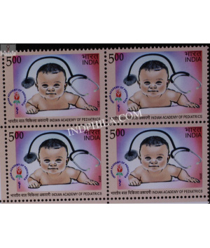 India 2013 Indian Academy Of Pediatrics Mnh Block Of 4 Stamp