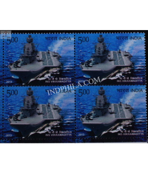 India 2013 Ins Vikramaditya Mnh Block Of 4 Stamp