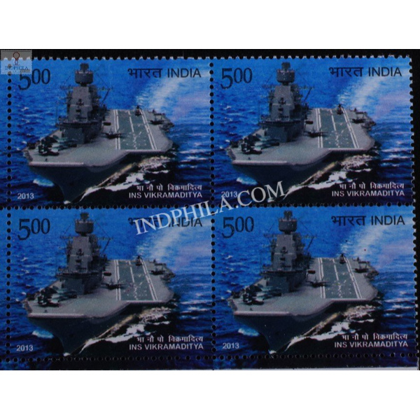 India 2013 Ins Vikramaditya Mnh Block Of 4 Stamp