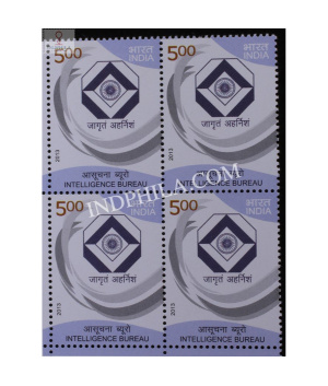 India 2013 Intelligence Bureau Mnh Block Of 4 Stamp