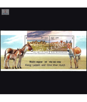 India 2013 Kutch Wild Asses Mnh Miniature Sheet