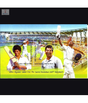 India 2013 Sachin Tendulkar Mnh Miniature Sheet