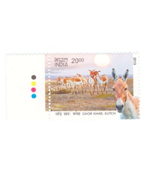 India 2013 Wild Asses Of Kutchh And Ladakh Ghor Kharkutch Asses Mnh Single Traffic Light Stamp