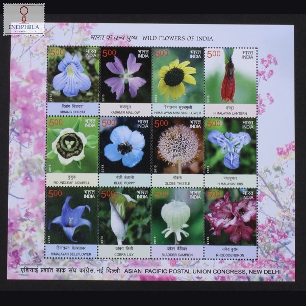 India 2013 Wild Flower Mnh Sheetlet