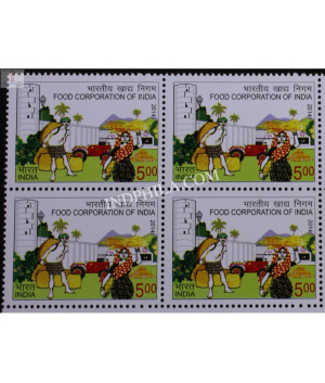 India 2014 Food Corporation Of India Mnh Block Of 4 Stamp