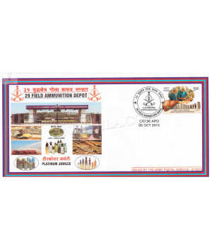India 2015 29 Field Ammunition Depot Army Postal Cover