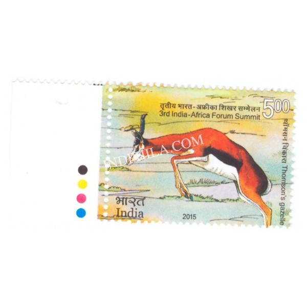 India 2015 3rd India Africa Forum Summit Thomsons Gazelle Mnh Single Traffic Light Stamp