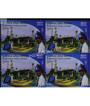 India 2015 Engineers India Limited Mnh Block Of 4 Stamp