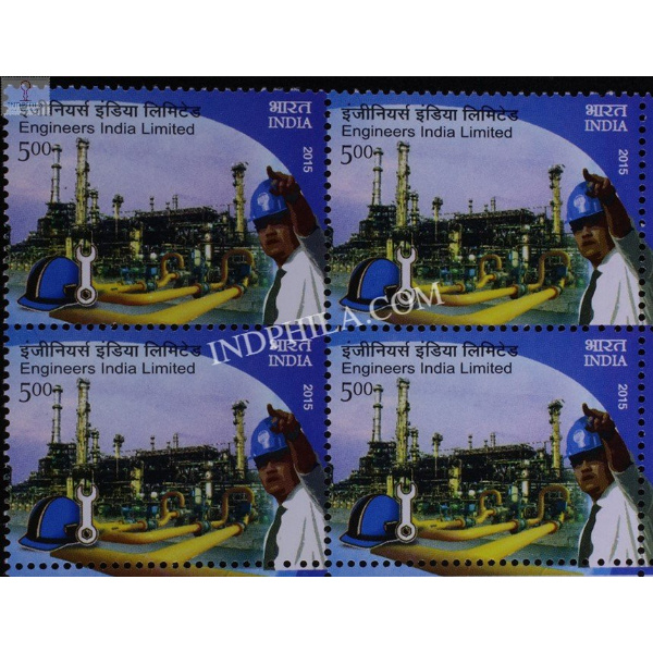 India 2015 Engineers India Limited Mnh Block Of 4 Stamp