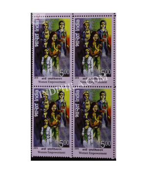 India 2015 Women Empowerment Professional Women Mnh Block Of 4 Stamp