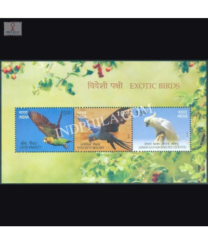 India 2016 Exotic Birds 2 Mnh Miniature Sheet