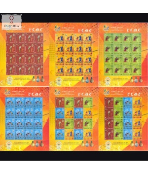 India 2016 Games Of Xxxi Olympiad Set Of 6 Mnh Sheetlet