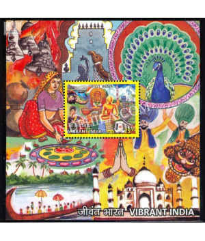 India 2016 Vibrant India Mnh Miniature Sheet