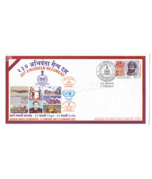 India 2017 237 Engineer Regiment Army Postal Cover
