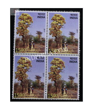 India 2017 Beautiful India Power Scene Mnh Block Of 4 Stamp