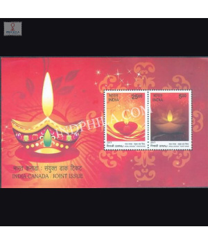 India 2017 Diwali India Canada Joint Issue Mnh Miniature Sheet