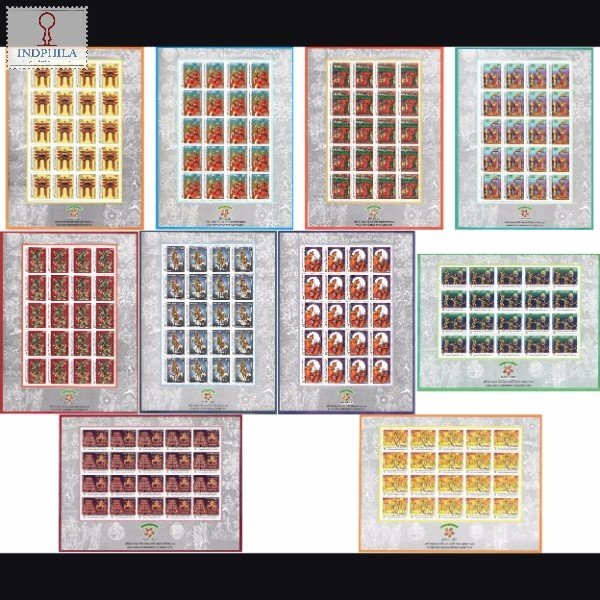 India 2018 India Asean Summit Set Of 11 Mnh Sheetlet