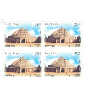 India 2018 India Vietnam Joint Issue Sanchi Stupa Mnh Block Of 4 Stamp