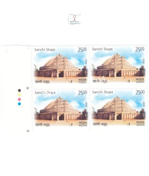 India 2018 India Vietnam Joint Issue With A Theme Of Ancient Heritage Sanchi Stupa Mnh Block Of 4 Traffic Light Stamp