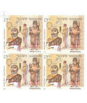 India 2018 Indian Fashion Through The Ages Mahenjodaro Mnh Block Of 4 Stamp