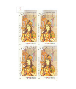 India 2018 Indian Fashion Through The Ages Noorjahan Mnh Block Of 4 Stamp