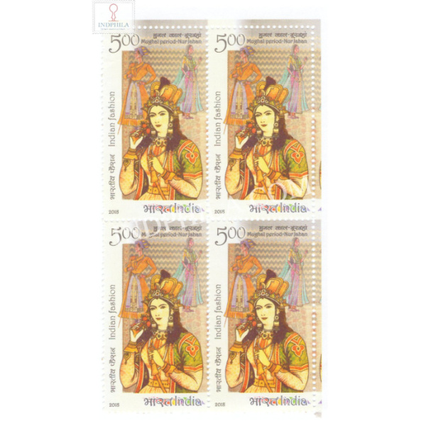India 2018 Indian Fashion Through The Ages Noorjahan Mnh Block Of 4 Stamp