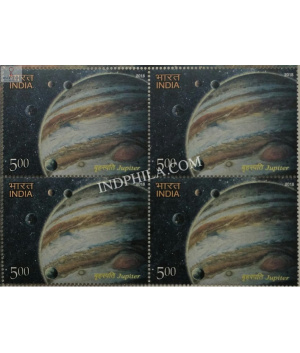 India 2018 The Solar System Jupiter Mnh Block Of 4 Stamp