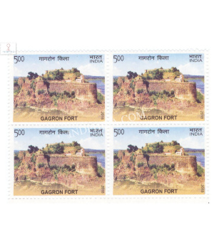 India 2018 Unesco World Heritage Sites In India Forts Gagron Fort Mnh Block Of 4 Stamp