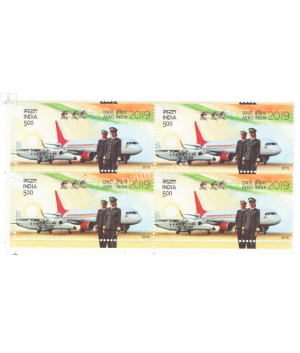 India 2019 Aero India S1 Mnh Block Of 4 Stamp