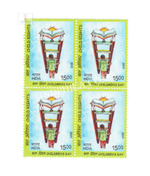 India 2019 Childrens Day S1 Mnh Block Of 4 Stamp